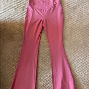 Old Navy Pink Flare Leggings with High-Rise Waistband
